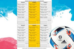 EM 2016 Spielplan Vorrundenspiele als PDF