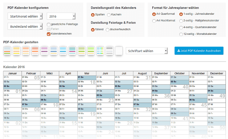 Kalender Erstellen