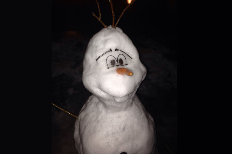 Schneemann Olaf in Echt