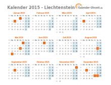 Kalender 2015 Liechtenstein mit Feiertagen zum Downloaden und Ausdrucken Kalender 2015 Liechtenstein mit Feiertagen