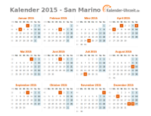 Kalender 2015 San Marino mit Feiertagen zum Downloaden und Ausdrucken Kalender 2015 San Marino mit Feiertagen