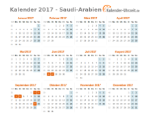 Feiertage 2017 Saudi-Arabien - Kalender & Übersicht