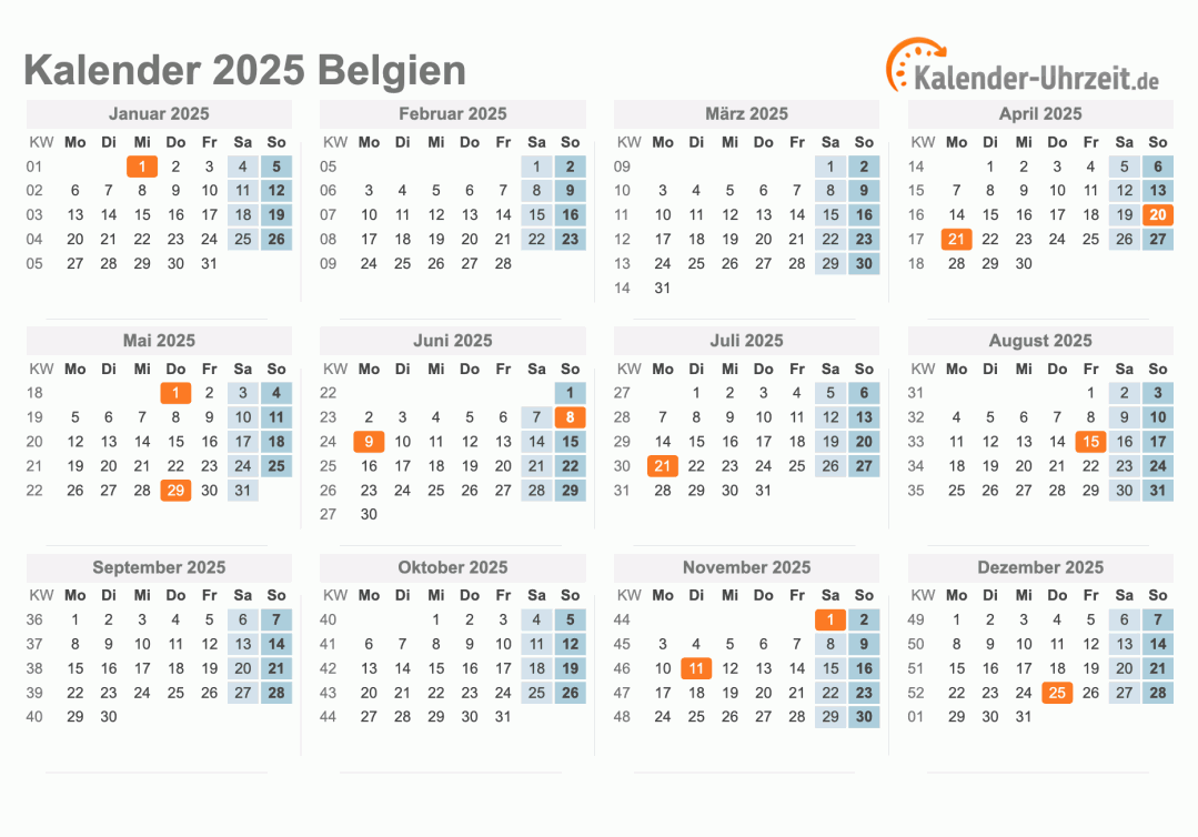 Belgien Feiertage 2022null