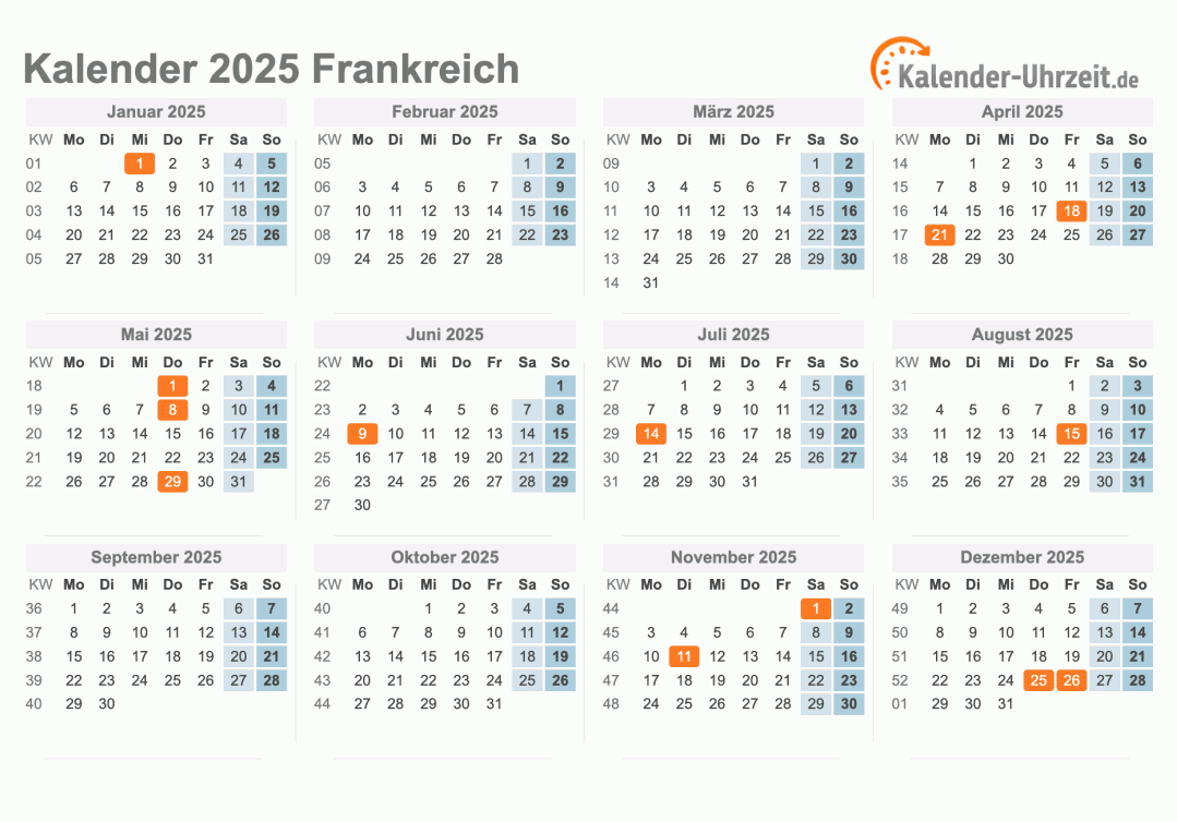 Feiertage Frankreich 2023