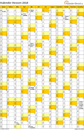 Kalender 2018 hessen