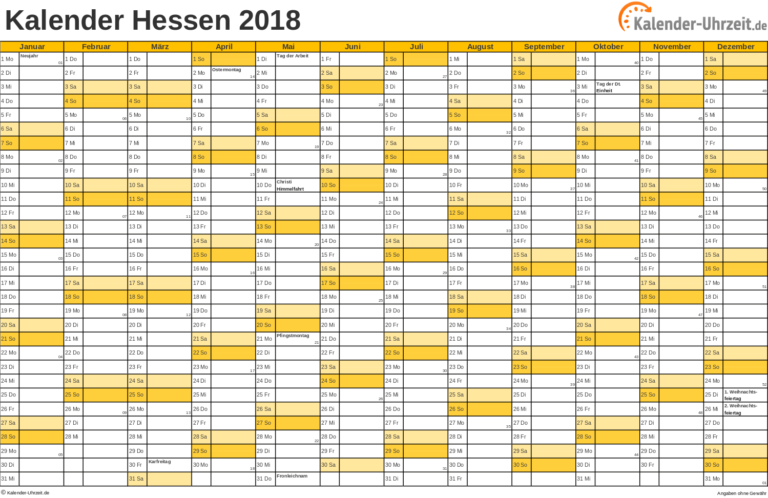 Feiertage in hessen