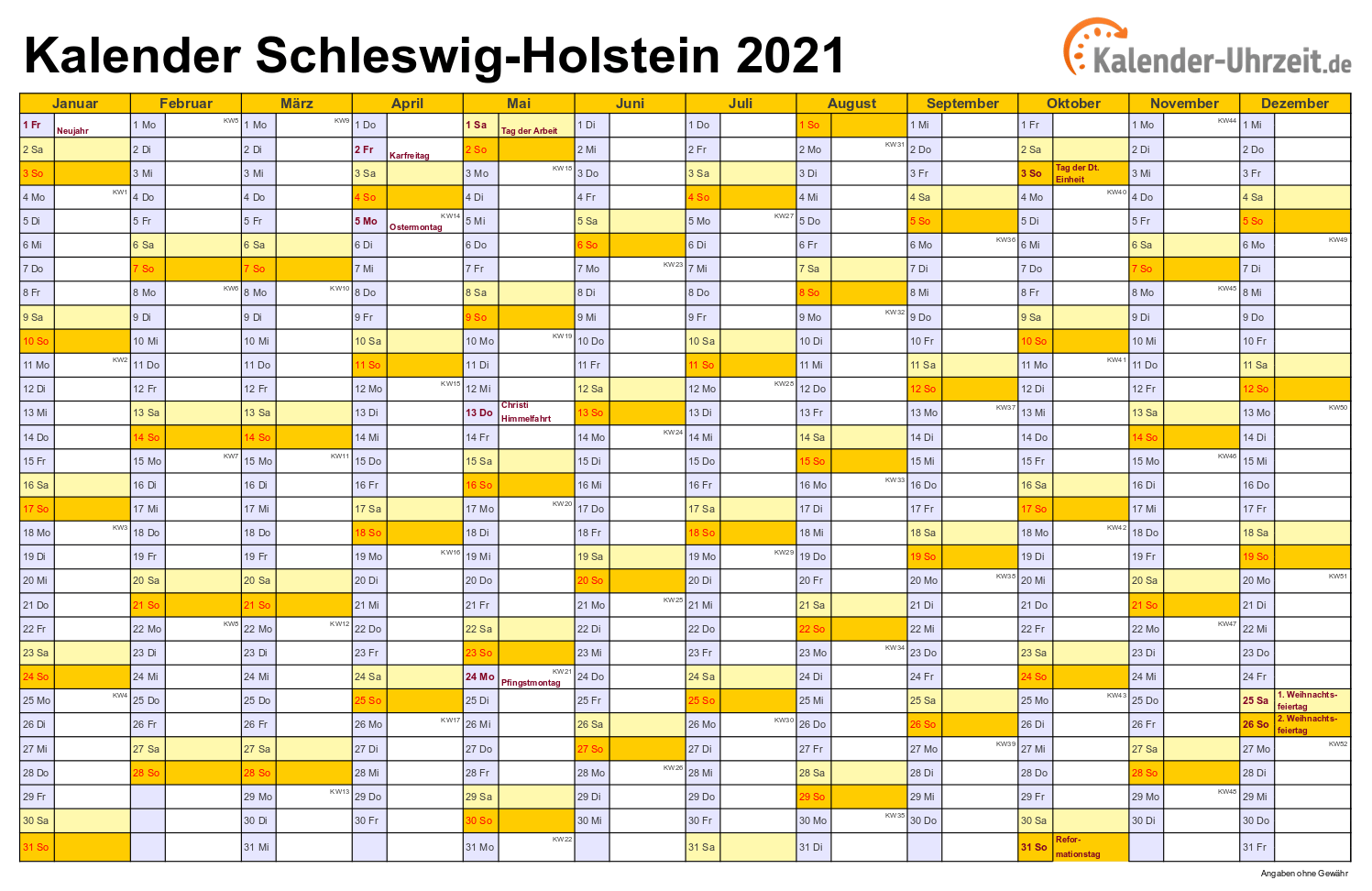 Arbeitsstunden Kalender 2021 / Ferien Hessen 2020, 2021 ...