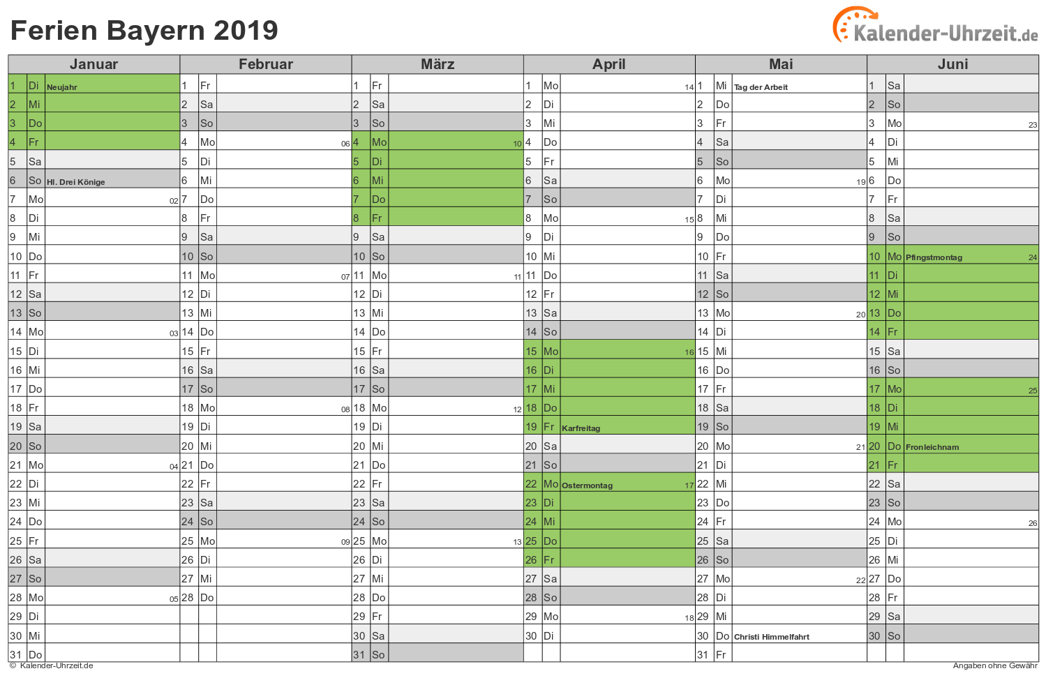 Pfingstferien 2020 bayern