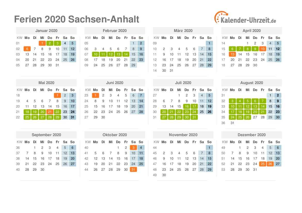 Sommerferien sachsen 2020