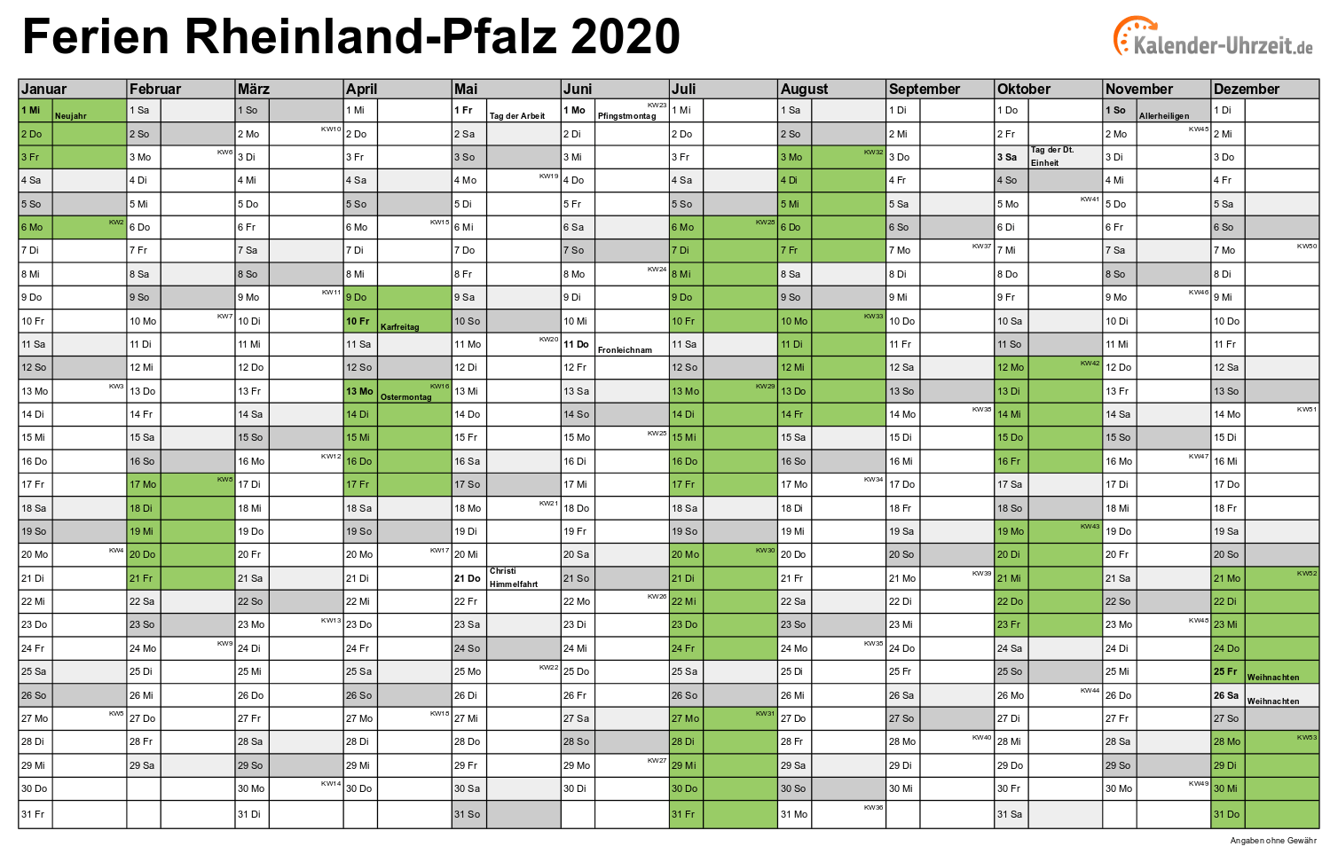 Weihnachtsferien 2020