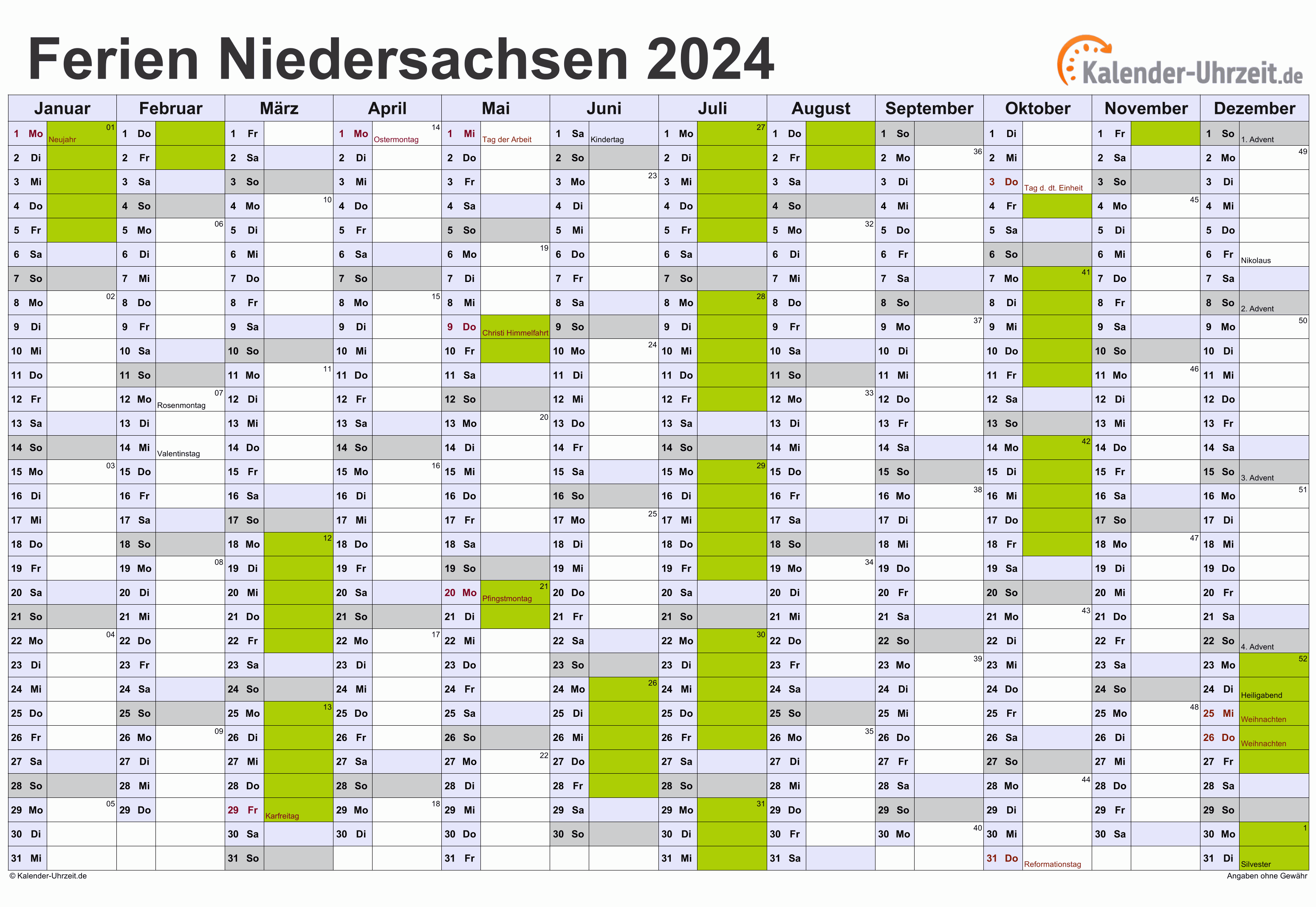 Kalender 2024 Schulferien Niedersachsen New The Best Incredible