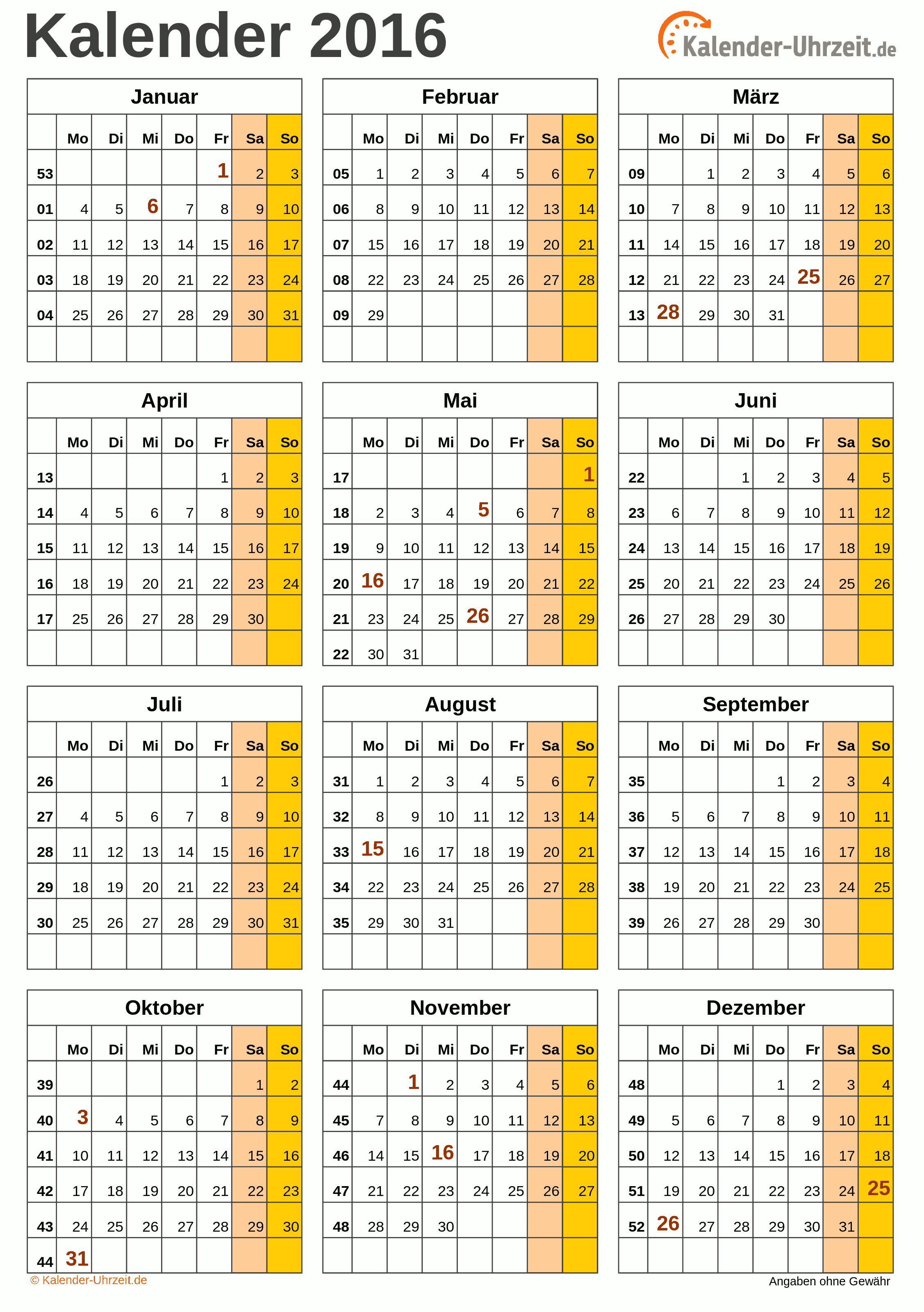 Jahreskalender 2016 A4-Hochformat V3 Vorschau
