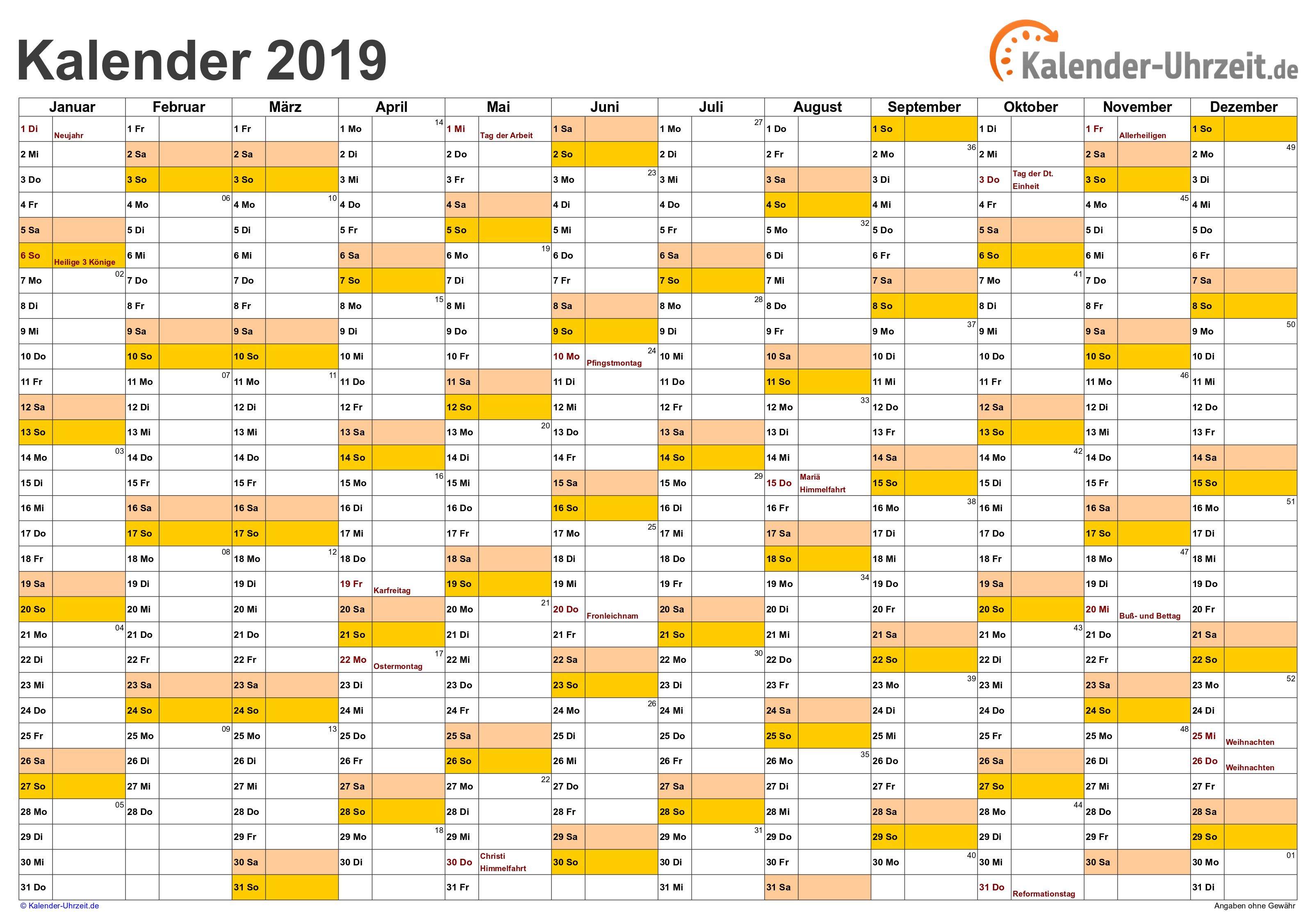 Jahreskalender 2021 Kostenlos Kalender 2021 Baden Württemberg Ferien