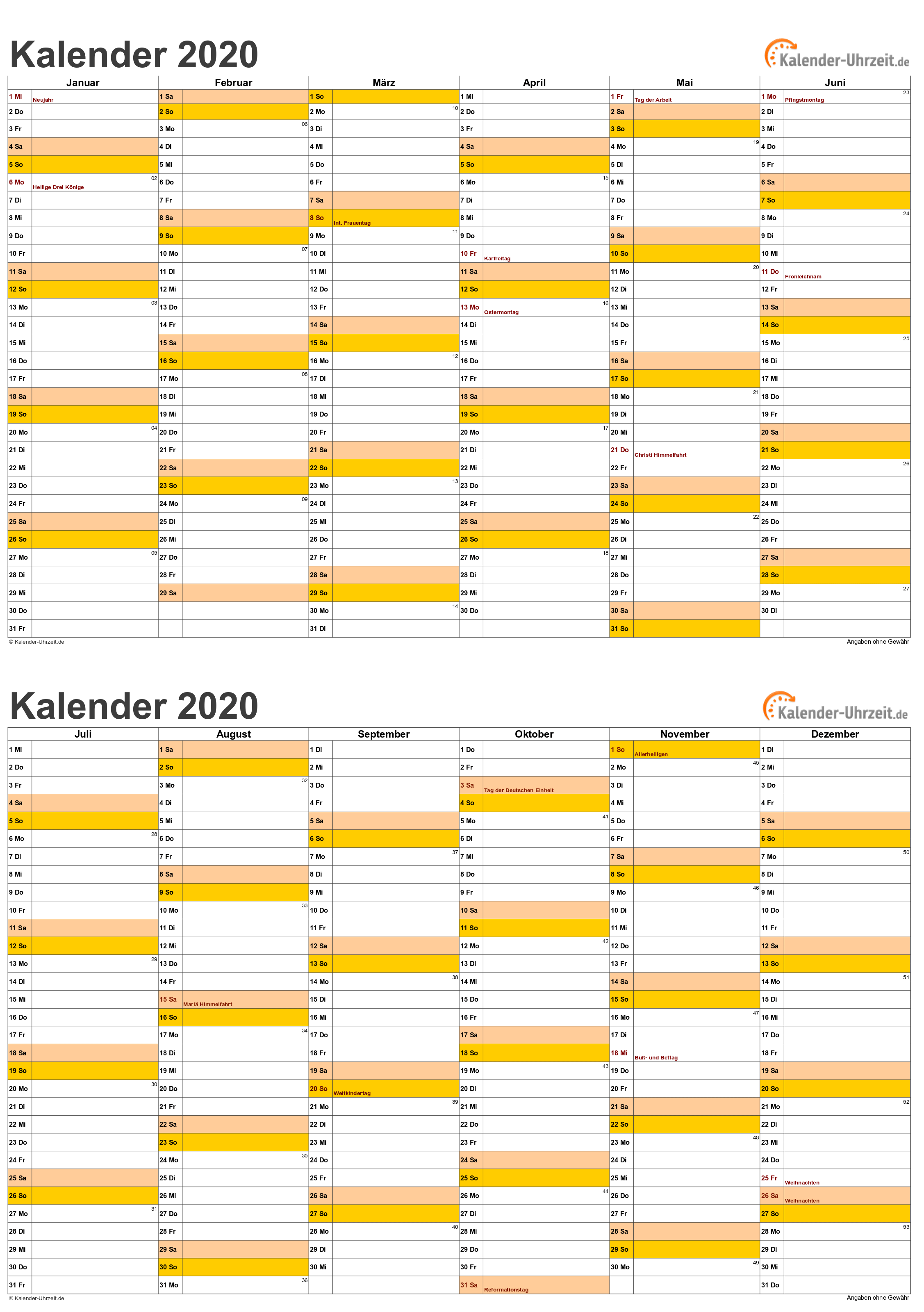 Kalender Zum Ausdrucken Kostenlos