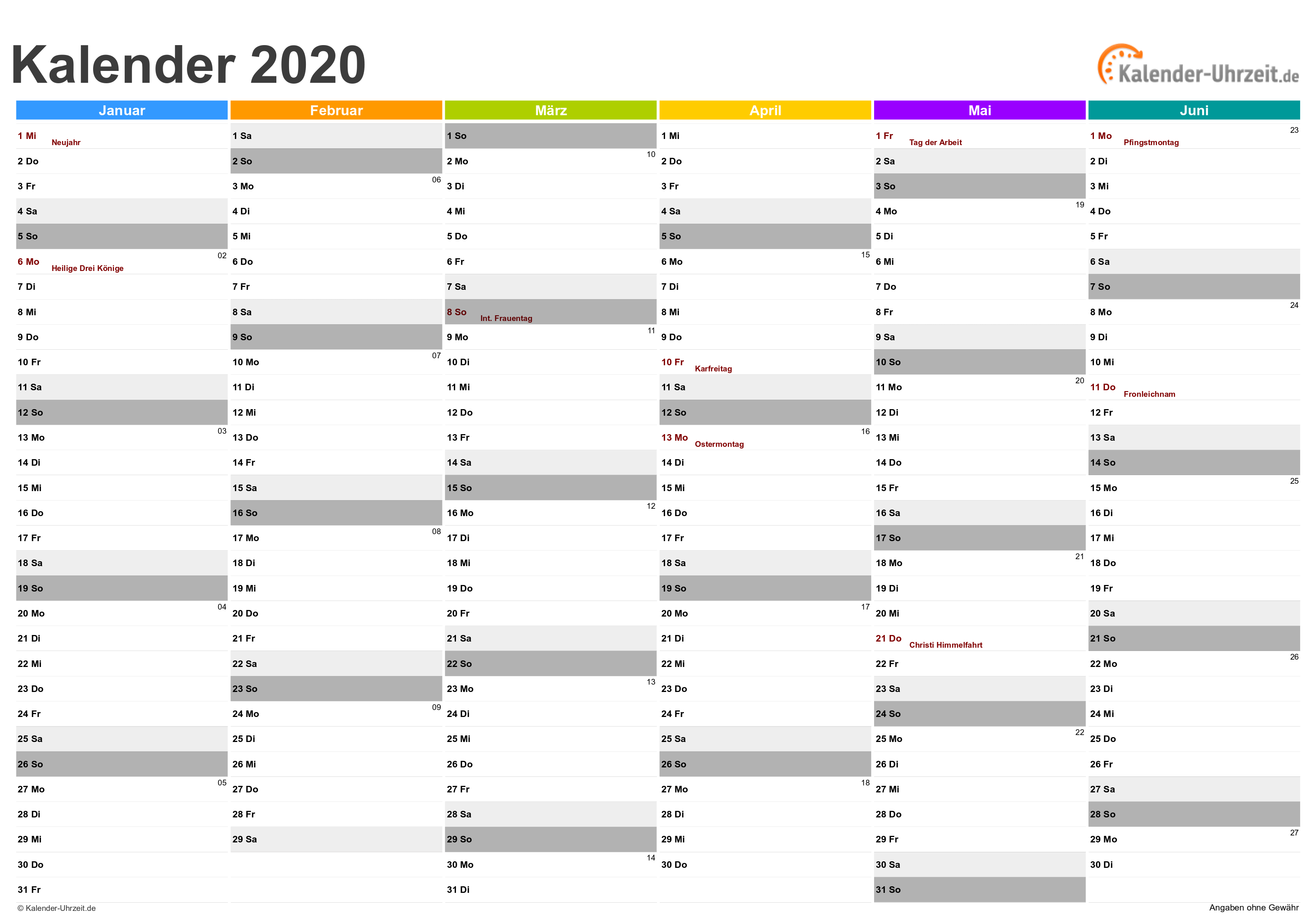 Kalender Zum Ausdrucken Kostenlos