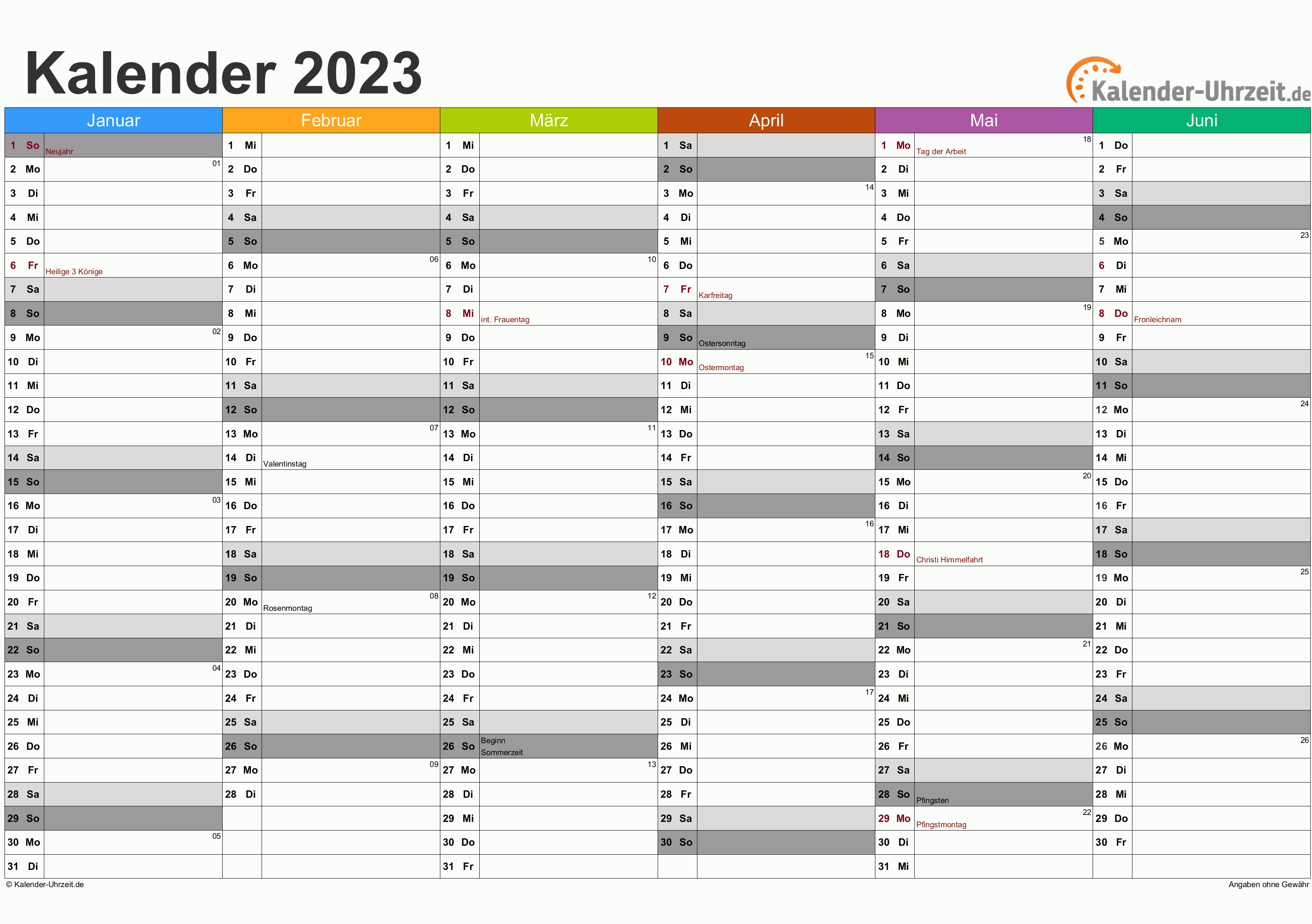 kalender 2023 halbjahr zum ausdrucken G 246 rseller Obiliyo Com