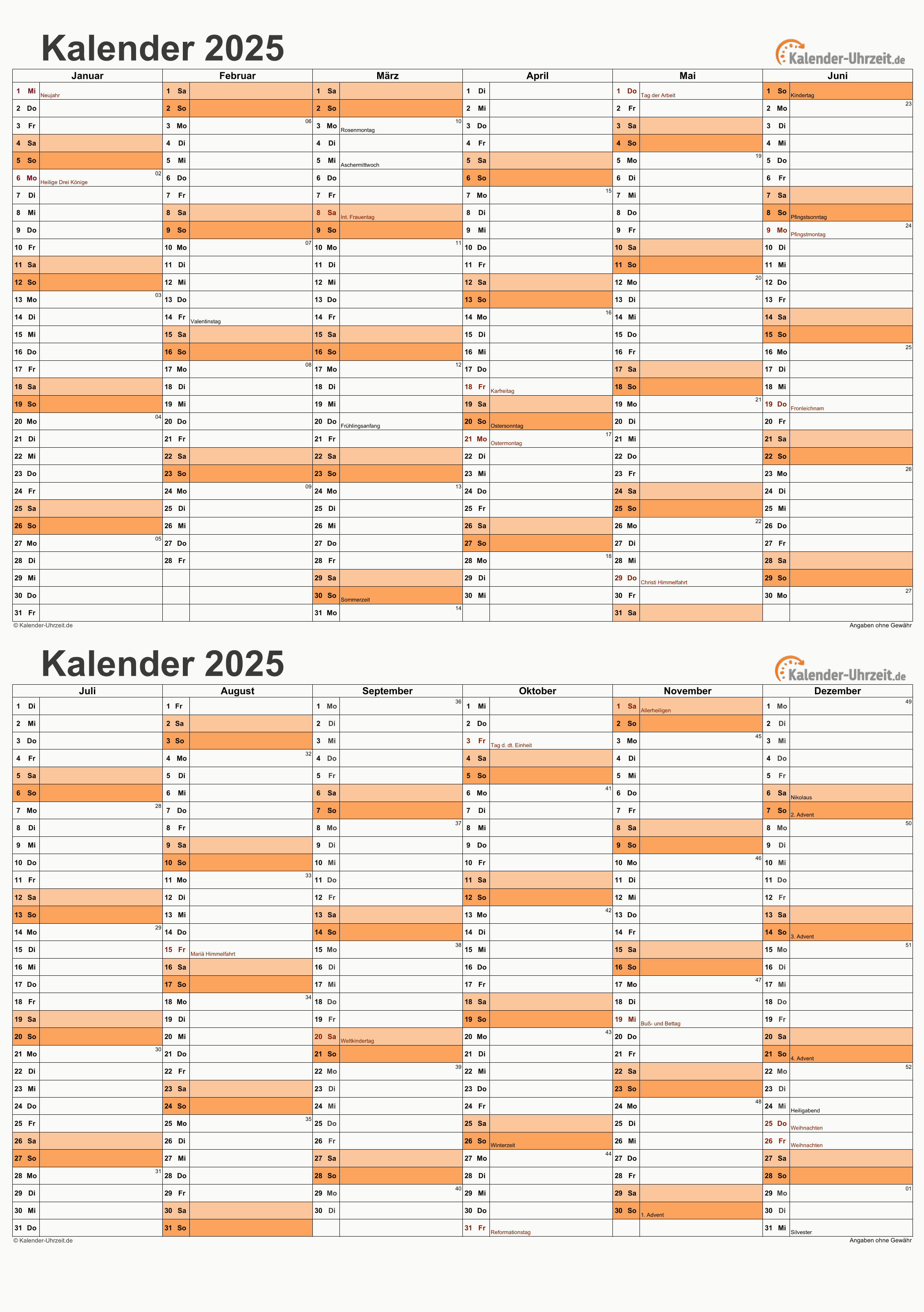 Kalender 2026 Zum Ausdrucken Pdf