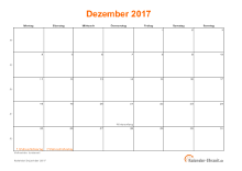 Kalender Dezember 2017 zum Ausdrucken Kalender Dezember 2017 mit Feiertagen