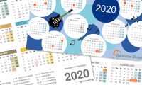 Kalender 2020 zum Ausdrucken Vorschau