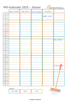 WG-Planer 2015 3 Personen