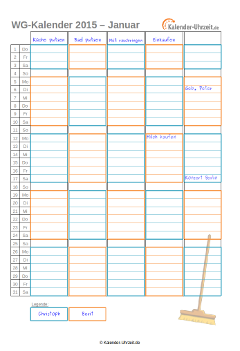 WG-Planer 2015 2 Personen