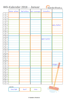 WG-Planer 2016 3 Personen