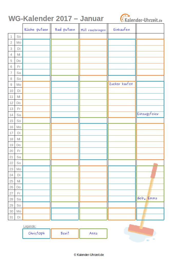 Excel Kalender 17 Kostenlos