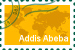 Briefmarke der Stadt Addis Abeba