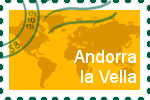 Briefmarke der Stadt Andorra la Vella