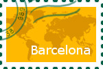 Briefmarke der Stadt Barcelona
