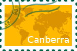 Briefmarke der Stadt Canberra