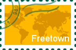 Briefmarke Freetown Briefmarke der Stadt Freetown