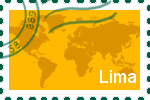 Briefmarke Lima Briefmarke der Stadt Lima