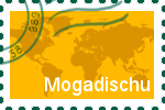 Briefmarke Mogadischu Briefmarke der Stadt Mogadischu