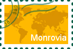 Briefmarke der Stadt Monrovia