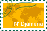 Briefmarke der Stadt N'Djamena