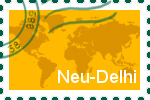 Briefmarke der Stadt Neu Delhi