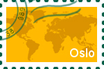 Briefmarke Oslo Briefmarke der Stadt Oslo