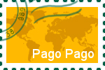 Briefmarke der Stadt Pago Pago