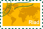 Briefmarke Riad Briefmarke der Stadt Riad