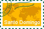 Briefmarke der Stadt Santo Domingo