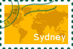 Briefmarke Sydney Briefmarke der Stadt Sydney