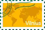 Briefmarke Vilnius Briefmarke der Stadt Vilnius