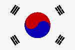 Flagge Südkorea Flagge von Südkorea