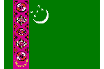 Flagge Turkmenistan Flagge von Turkmenistan