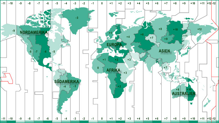 zeitzonen asien karte Zeitzonen Weltweit Zeitzonenkarte zeitzonen asien karte